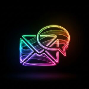 A neon envelope icon - Contact TPHN Digital Solutions.