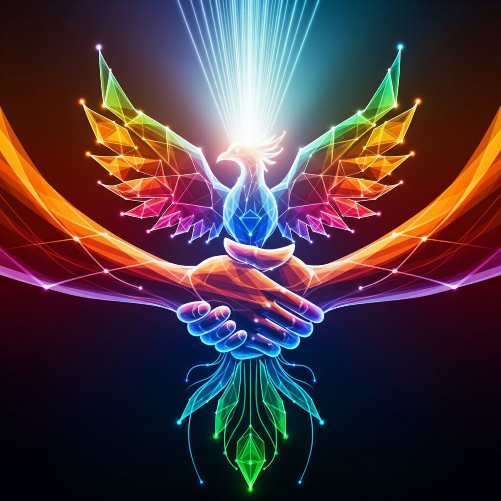 The TPHN Digital Solutions phoenix logo, representing the company's mission to empower businesses.
